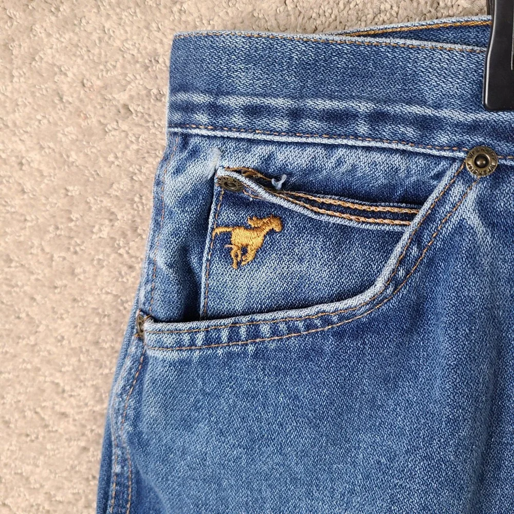 Vintage Wrangler Jeans‎ Womens 42 Blue Denim Western Mom Straight Embroidered